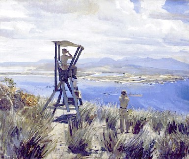 A painting of Guantanamo Bay in 1943
